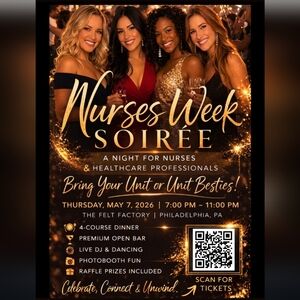 Nurses Week Soirée Women's Event Dress - Gold & Black